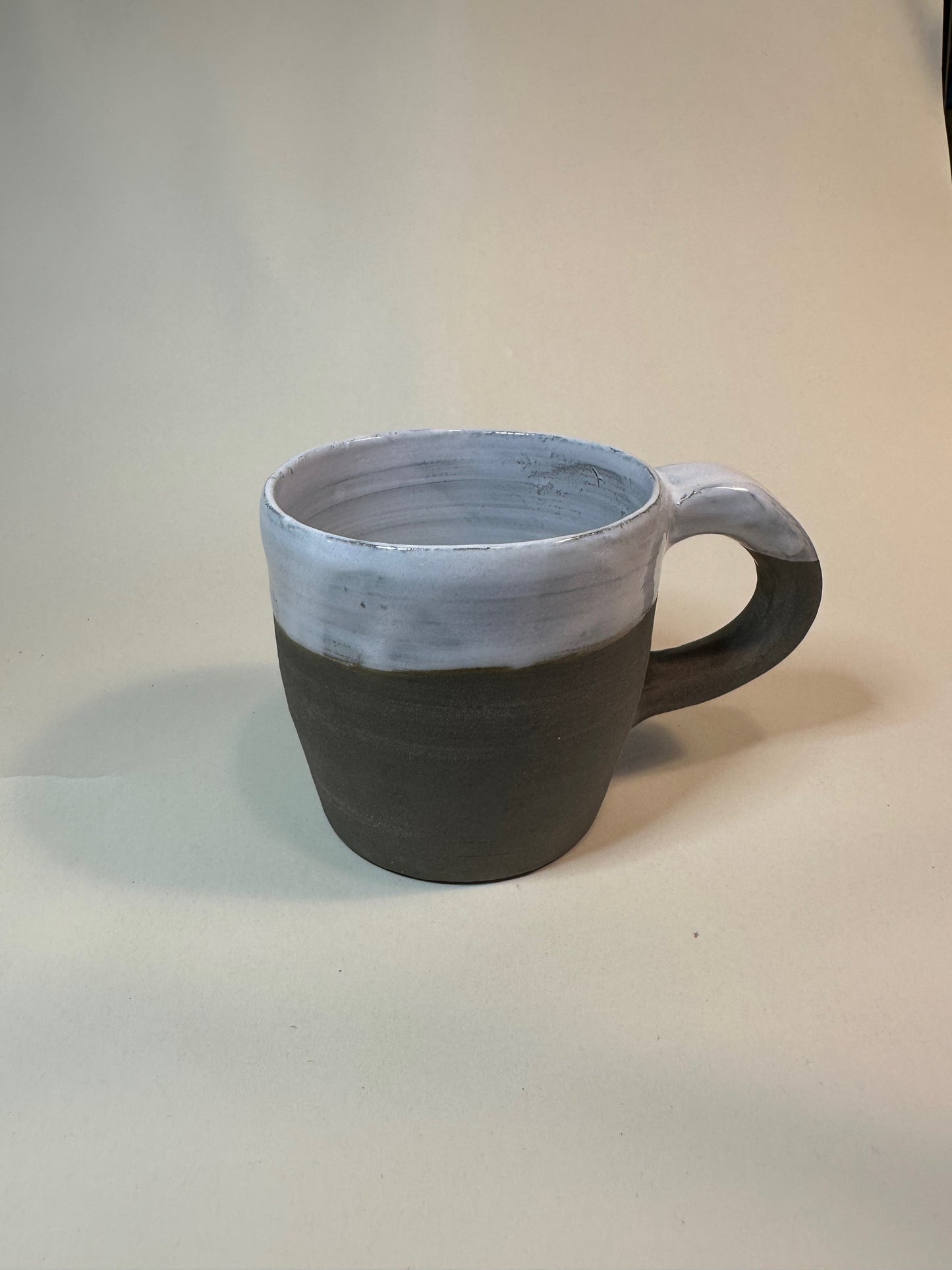 Tin glazed grey mug