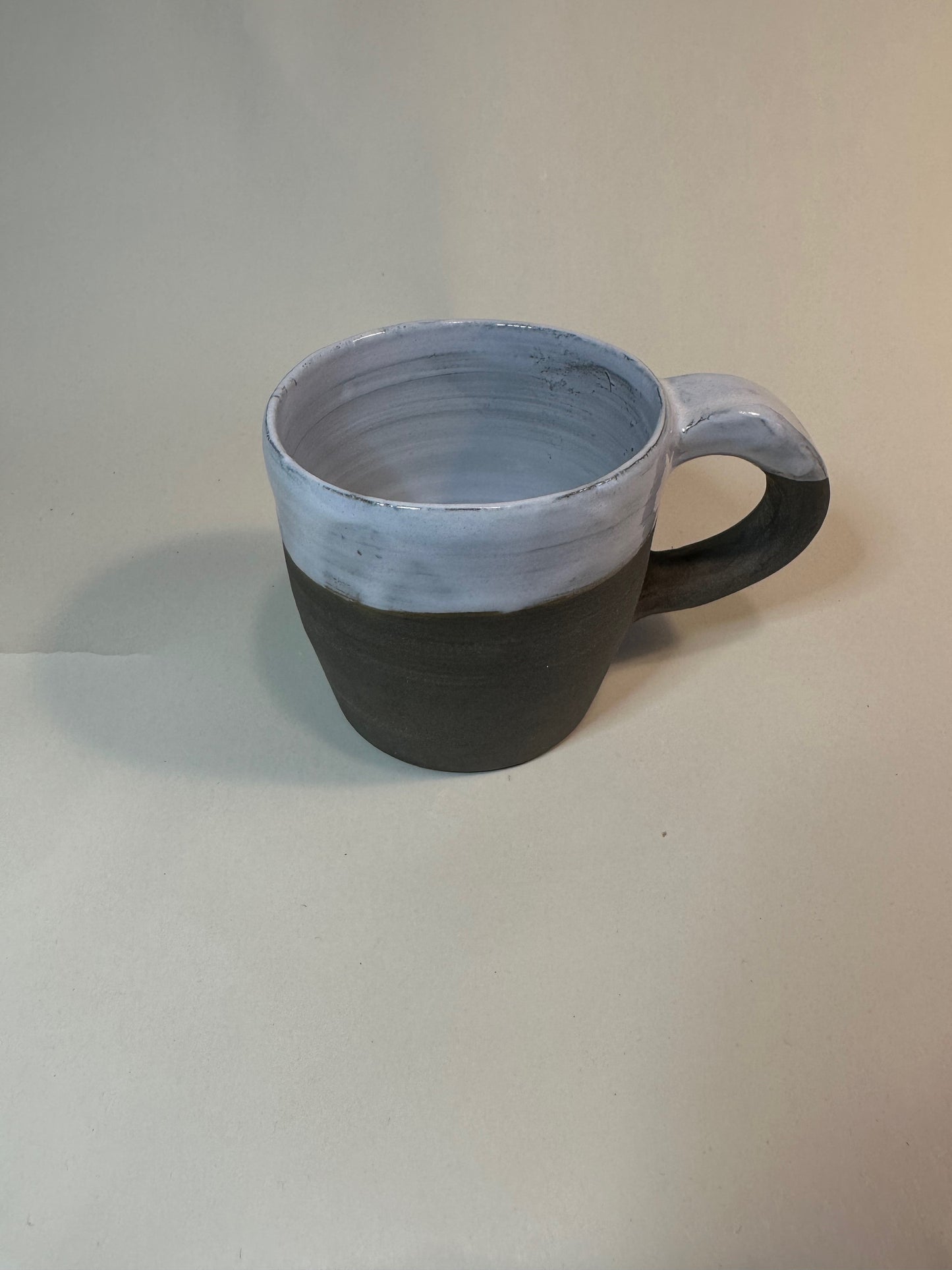 Tin glazed grey mug