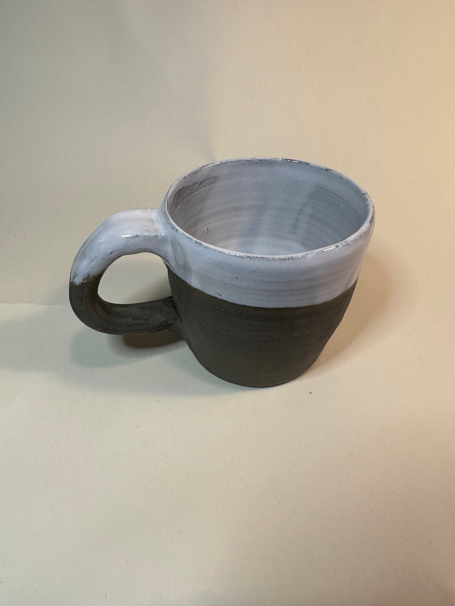 Tin glazed grey mug