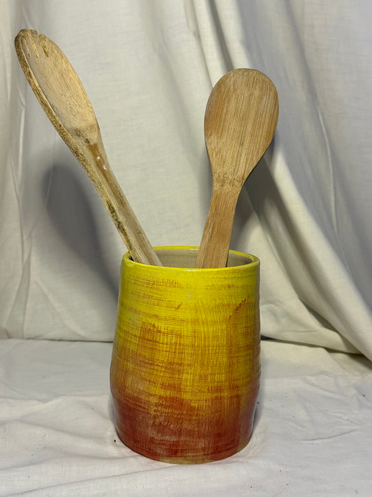 Painted Utensil Pot